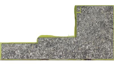 Azul Aran 3CM 119x56 Quartz