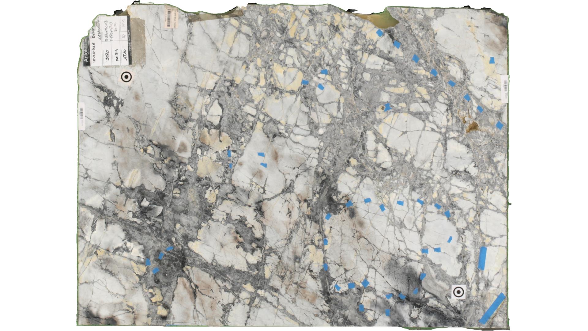 Invisible Blue Honed Marble Slabs
