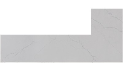 Calacatta Miraggio Cielo 3cm Standard Size Polished Quartz MSI