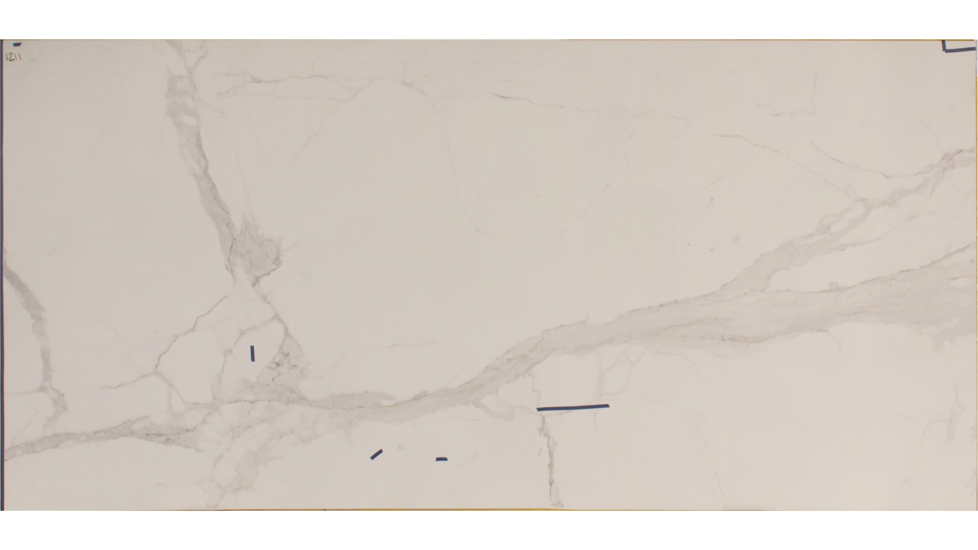 Calacatta Super White 12mm Standard Size Polished Porcelain Bedrosians Slabs