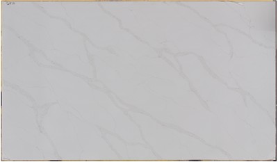 Calacatta Elysio 3cm Standard Size Polished Quartz MSI